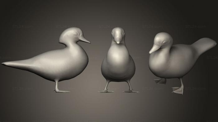 Animal figurines (Wood Duck, STKJ_1627) 3D models for cnc